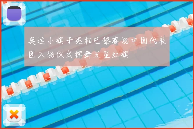 奥运小旗子亮相巴黎赛场中国代表团入场仪式挥舞五星红旗